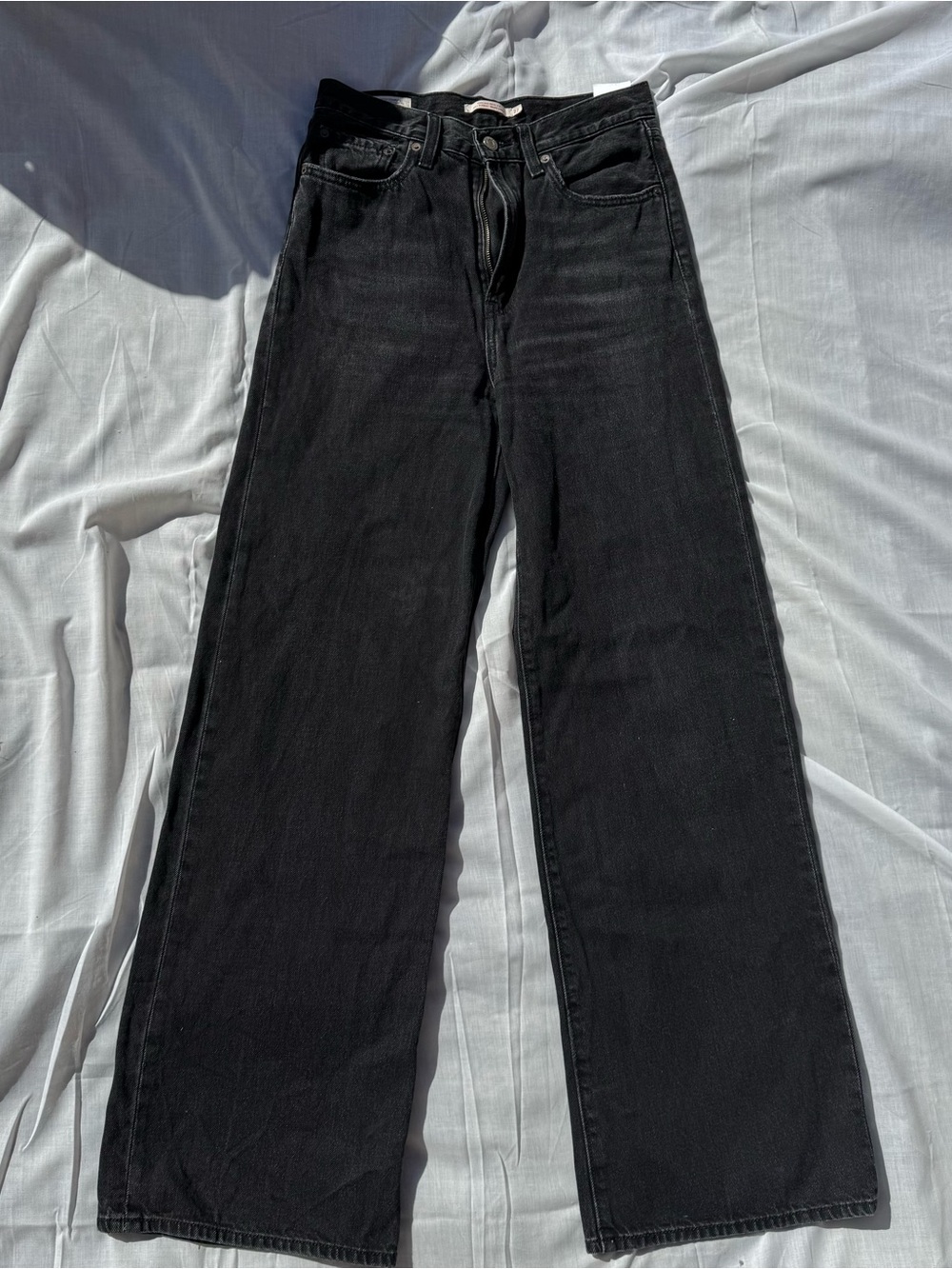 Levi’s Ribcage Wide Leg High Rise Jeans Black - Picture 2 of 9